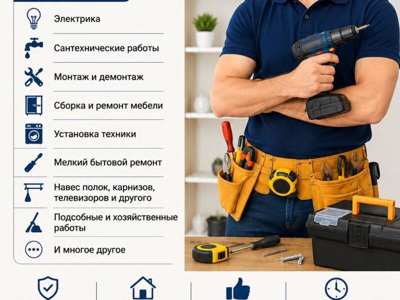 Предоставляем услуги «Муж на час» по городу Самар