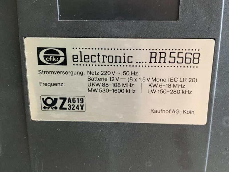 Магнітола Elite Electronic RR5568 Super Jumbo Ghettoblaster (Germany)